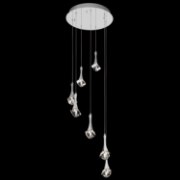 Foto para 20w Rockne Clear K9 Crystal Chrome G4 7 light spiral pendant