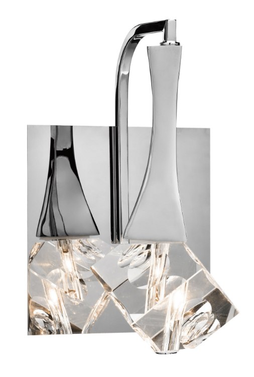 Foto para 20w Rockne Clear K9 Crystal Chrome G4 1 light sconce