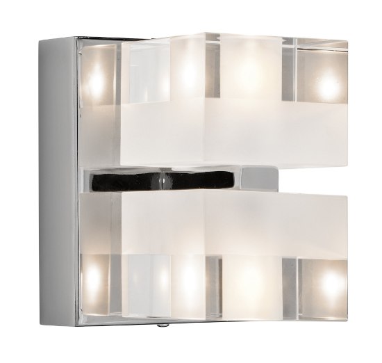 Picture of 20w Considine Clear And Frosted Glass Chrome G4 2 light sconce