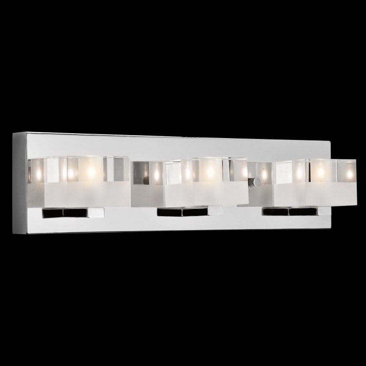 Foto para 20w Considine Clear And Frosted Glass Chrome G4 3 light vanity