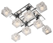 Picture of 20w Considine Clear And Frosted Glass Chrome G4 8 light flush mount