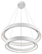 Foto para 1483lm Fornello Sand Textured White Integrated LED 2 ring (light) pendant