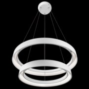 Foto para 1483lm Fornello Sand Textured White Integrated LED 2 ring (light) pendant