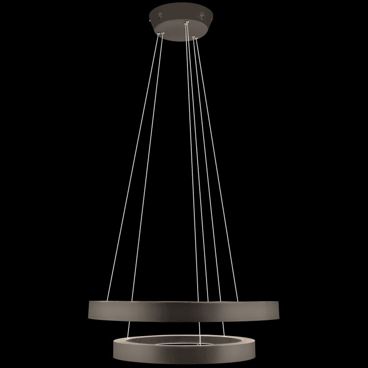 Foto para 1483lm Fornello Sand Textured Black Integrated LED 2 ring (light) pendant