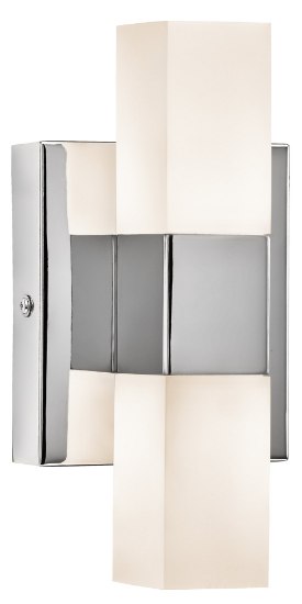 Picture of 397lm Tvill Etched Acrylic Chrome Integrated LED Sconce