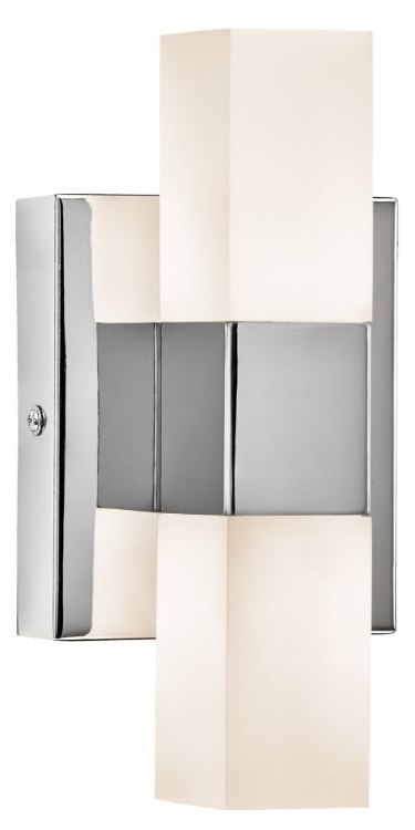 Foto para 397lm Tvill Etched Acrylic Chrome Integrated LED Sconce