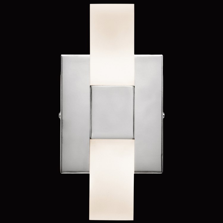 Foto para 397lm Tvill Etched Acrylic Chrome Integrated LED Sconce