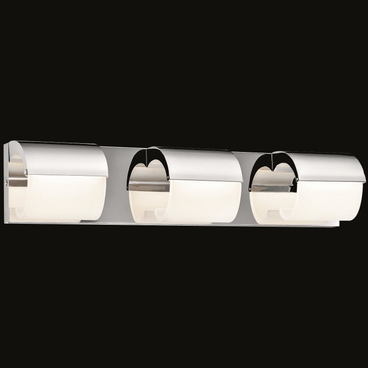 Foto para 626lm Olo Frosted Acrylic Chrome Integrated LED 3 Light Vanity
