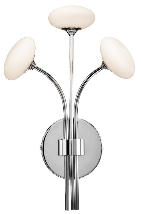 Foto para 228lm Kotton Frosted Glass White Chrome Integrated LED Warm white LED Sconce
