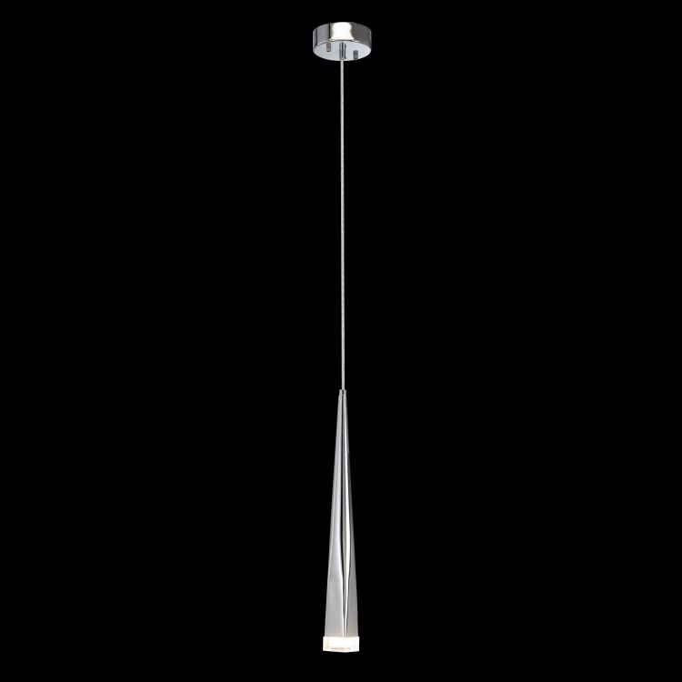Foto para 529lm Antonia Etched Acrylic Chrome Integrated LED 1 Light Pendant