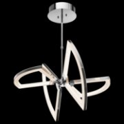 Foto para 1822lm Cykel Frosted Acrylic Chrome Integrated LED 4 Light Pendant