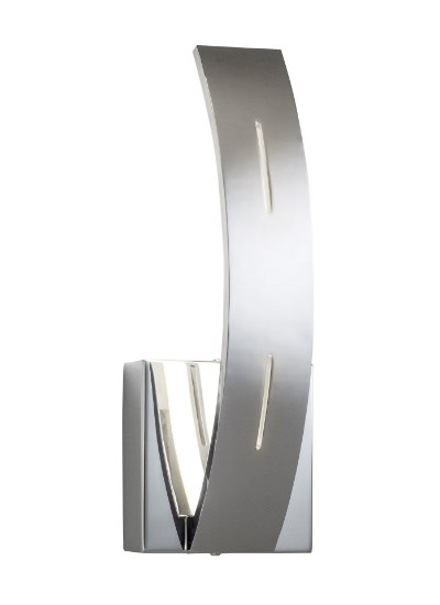 Foto para 548lm Ivis One-Side Frosted Chrome Integrated LED Sconce