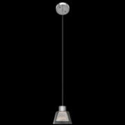 Foto para 301lm Crystal And Clear Glass Chrome Integrated LED 1 Light Mini Pendant