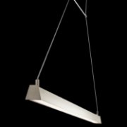 Foto para 417lm Linule Etched Acrylic Brushed Nickel Integrated LED 41 inch IslandPendant