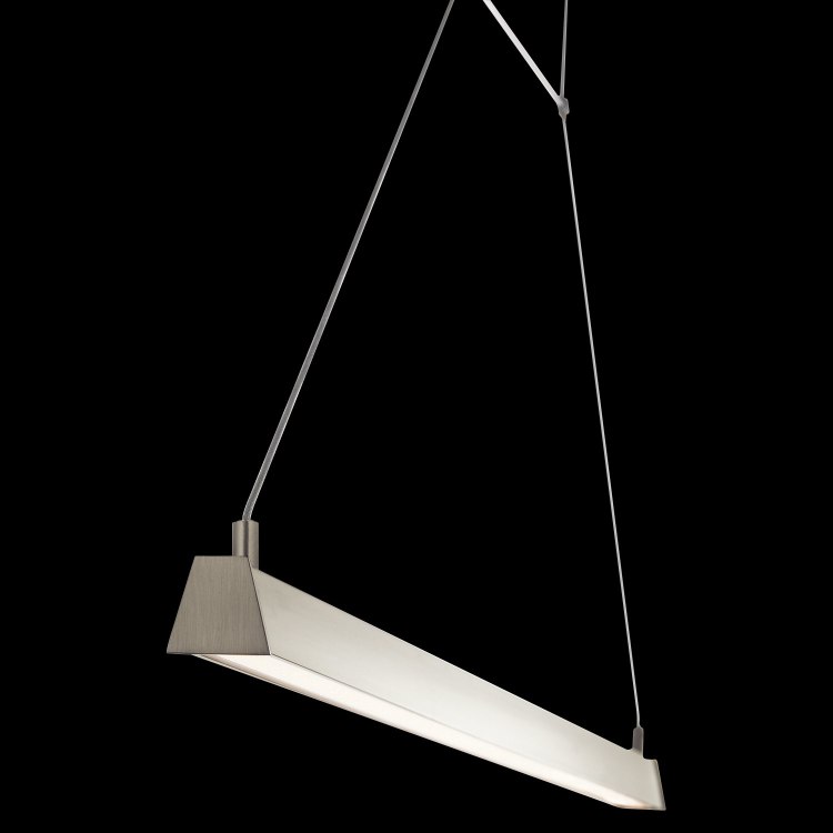 Foto para 417lm Linule Etched Acrylic Brushed Nickel Integrated LED 41 inch IslandPendant