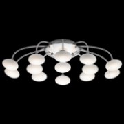 Foto para 627lm Kotton Frosted White Glass Chrome Integrated LED Sconce / Flush