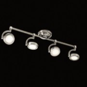 Foto para 1200lm Sevier Etched Acrylic Brushed Nickel Integrated LED 4 Light Rail