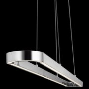 Foto para 1475lm Quell Etched Acrylic Chrome Integrated LED Pendant