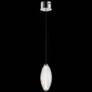 Picture of 441lm Savello Clear Ribbed Glass Chrome Integrated LED Mini Pendant