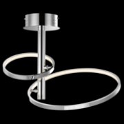 Foto para 927lm Sirkus Etched Acrylic Chrome Integrated LED warm white LED 2 ring (light) semi-flush