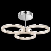 Picture of 2108lm Ithican Clear Acrylic Etched Inside Chrome Integrated LED 3 Ring (light) Semi-Flush