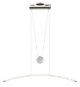 Foto para 741lm Sava Acrylic White & Chrome Integrated LED 40 inch Island Pendant