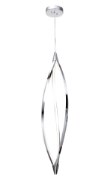 Foto para 2343lm Meridian Etched Acrylic Chrome Integrated LED Foyer Light