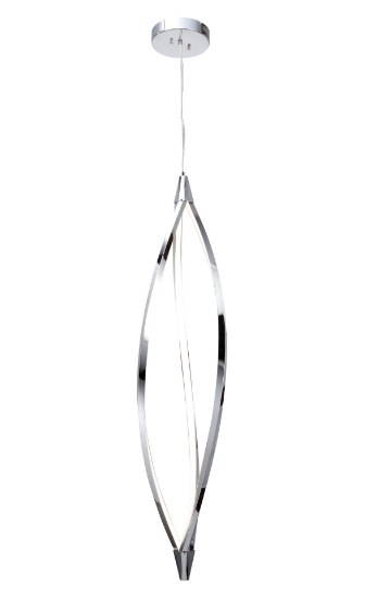 Foto para 2343lm Meridian Etched Acrylic Chrome Integrated LED Foyer Light