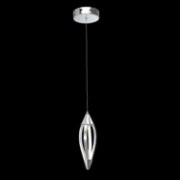 Picture of 223lm Meridian Etched Acrylic Chrome Integrated LED Mini Pendant