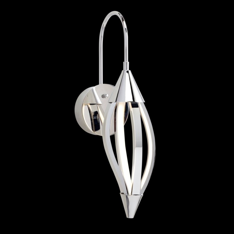 Foto para 264lm Meridian Etched Acrylic Chrome Integrated LED Sconce