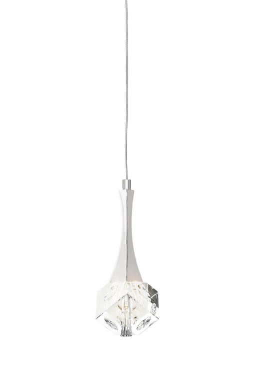 Foto para 384lm Rockne Clear K9 Crystal Chrome Integrated LED mini pendant