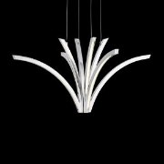 Foto para 660lm Zara Etched Acrylic Chrome Integrated LED Chandelier