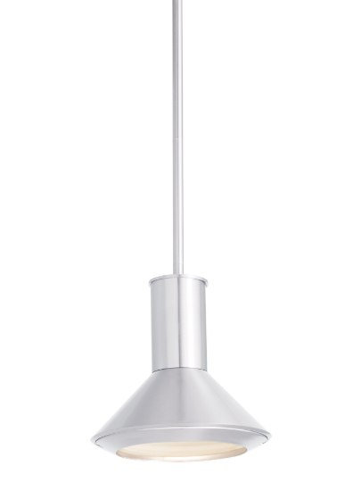 Foto para 275lm Rovero Etched Glass (Diffuser) Brushed Nickel Integrated LED 1LT LED INDOOR MINI PENDANT