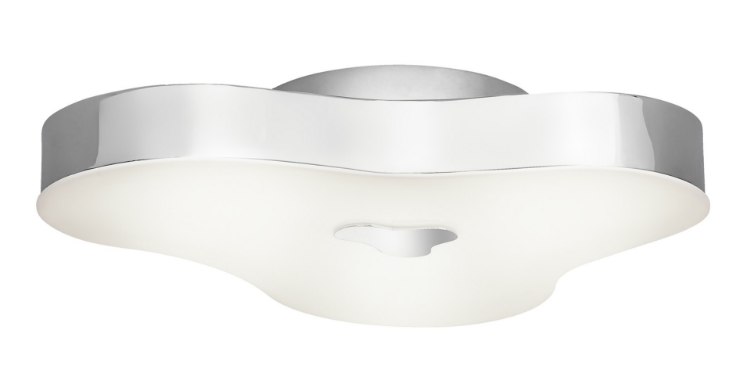 Foto para 489lm Jisel Etched Acrylic Chrome Integrated LED Semi-flush