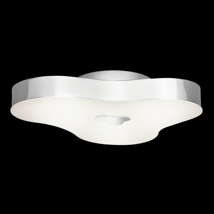 Foto para 489lm Jisel Etched Acrylic Chrome Integrated LED Semi-flush