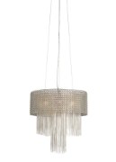 Picture of 40w Elauna Brushed Nickel G9 Large Drum Pendant