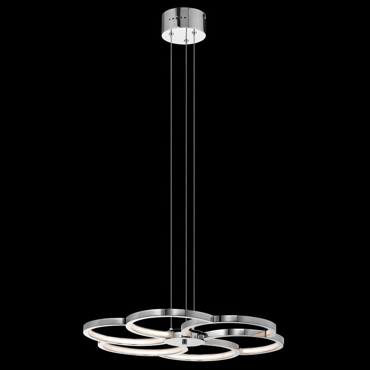 Foto para 959lm Kurli Etched Acrylic Chrome Integrated LED Pendant