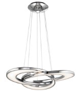 Picture of 4957lm Destiny Etched Acrylic Chrome Integrated LED Chandelier