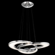 Picture of 4957lm Destiny Etched Acrylic Chrome Integrated LED Chandelier