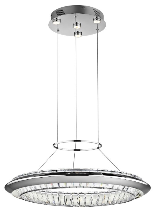 Foto para 730lm Joez Clear Crystal Chrome Integrated LED Pendant