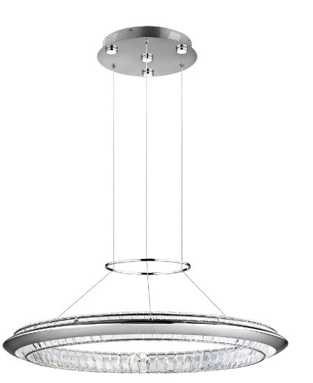 Foto para 953lm Joez Clear Crystal Chrome Integrated LED Pendant