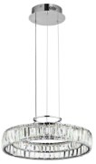Foto para 1277lm Annette Clear Crystal Chrome Integrated LED Small Crystal Pendant