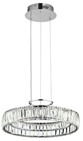 Foto para 1277lm Annette Clear Crystal Chrome Integrated LED Small Crystal Pendant