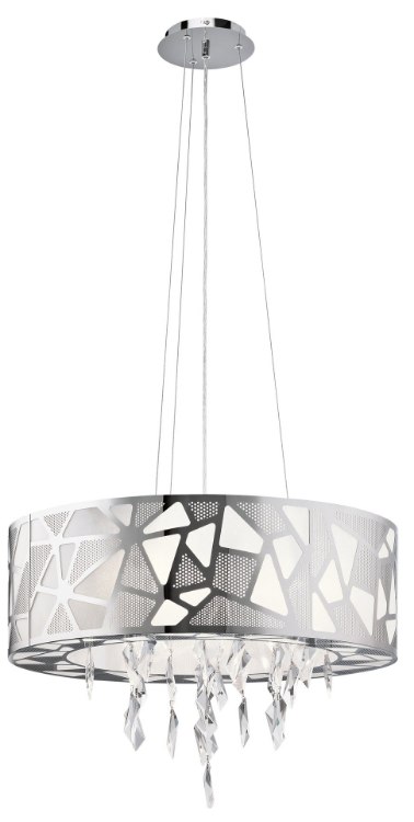 Foto para 40w Angelique Platinum & White Acrylic Chrome G9 14" Pendant