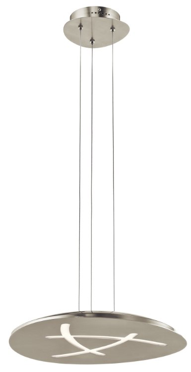 Foto para 809lm Orku Etched Acrylic Brushed Nickel Integrated LED Pendant