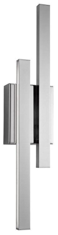 Foto para 443lm Idril Etched Acrylic Chrome Integrated LED Wall Sconce