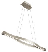 Foto para 1197lm Nya Etched Acrylic Satin Nickel Integrated LED 48" Linear Pendant