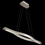 Foto para 1197lm Nya Etched Acrylic Satin Nickel Integrated LED 48" Linear Pendant