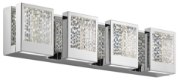 Picture of 1402lm Pandora Clear Acrylic Chrome Integrated LED 4-Light 24" Vanity