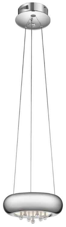 Foto para 422lm Lavelle Silver Glass Drops Chrome Integrated LED Pendant
